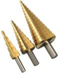 PTC Tools Lemezfúró, lépcsős - készletben 3 db-os HSS TiN 4-32 mm (PT-0322)