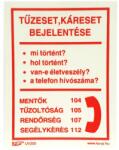 Kö-Jó Tábla utánvilágítós öntapadós Káreset 150x200 UV200 (TT022)
