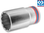 KING TONY Dugókulcs - crowafej 1/2" 12 szög hosszú 33 mm King Tony (423033M)