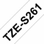 Brother TZe-S261, Banda Etichete Laminata, Puternic Adeziva, negru pe alb, 36mm (TZe-S261)