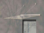 LANIT LanitPlast LAZUR, ALU bejárati tető, fehér szín, szélesség 1500 x mélység 970 mm, átlátszó plexiüveg 10 mm (LG694)
