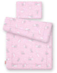 BabyLion Prémium 2 részes ágyneműszett (75x100) - Rózsaszín nyuszik - pindurka