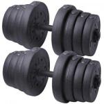 BodyFlex Дъмбел 15 кг с pvc дискове (bf-cd15)