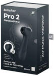 Satisfyer Pro 2. léghullámos csiklóizgató, vibrációval (fekete) (3. generációs) (APP-os) - szeresdmagad