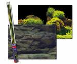  AQUANOVA Fundal pentru acvariu ROCK/PLANTS L - 100 x 50 cm