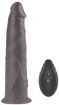 Lovetoy Vibrator Realist Nature Cock, Remote Control, Silicon Dubla Densitate, 10 Moduri Vibratii si Rotatii, Maro, 24 cm Vibrator