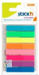 Hopax Stick index plastic transparent color 45 x 8 mm, 8 x 20 file set, Stick n - 8 culori neon (HO-21401)