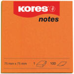 Kores Notite adezive, Kores, 75 x 75 mm, portocaliu, 100 file (KS879041) - siscom-papetarie