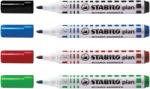STABILO Marker pentru tabla Stabilo Plan 64, varf rotund, 2.5-3.5mm, 4 bucati set ( negru, rosu, albastru, verde) (SW13641)