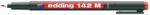 edding Marker permanent Edding OHP 142M, corp plastic, varf rotund, 1 mm, rosu (ED1422) - siscom-papetarie