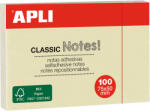 APLI Notite adezive, Apli, 50 x 75 mm, galben, 100 file (AL010971) - siscom-papetarie