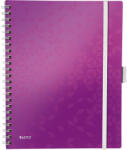 Leitz Caiet Leitz WOW Be Mobile, A4, dictando, 80 file, mov metalizat (SL020606)