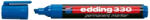 edding Marker permanent Edding 330, corp plastic, varf retezat, 1-5 mm, albastru (ED3303) - siscom-papetarie