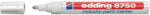 edding Marker permanent Edding 8750, cu vopsea, corp aluminiu, varf rotund, 2-4 mm, alb (ED875049) - siscom-papetarie