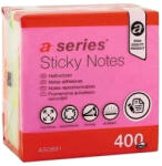 A-series Notite adezive, A-Series, 75 x 75 mm, 400 file, 4 culori (AY000806) - siscom-papetarie