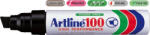 Artline Permanent marker ARTLINE 100, corp metalic, varf tesit 7.5-12.0mm - negru (EK-100-BK) - siscom-papetarie