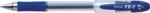 PENAC Pix cu gel PENAC FX-1, rubber grip, 0.7mm, con metalic, corp transparent - scriere albastra (P-BA1903-03F) - siscom-papetarie