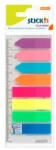 Hopax Stick index plastic transp. color 45 x 12 mm, 8 x 25 file set + index sageata, Stick n-8 culori neon (HO-21346)
