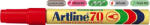 Artline Permanent marker ARTLINE 70, corp metalic, varf rotund 1.5mm - rosu (EK-70-RE) - siscom-papetarie