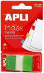 APLI Index Apli, autoadeziv zig-zag, 24 x 45 mm, verde (AL012612) - siscom-papetarie