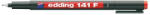 edding Marker permanent Edding OHP 141F, corp plastic, varf rotund, 0.6 mm, rosu (ED1412) - siscom-papetarie
