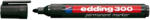 edding Marker permanent Edding 300, corp plastic, varf rotund, 1.5-3 mm, negru (ED3001) - siscom-papetarie