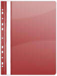 DONAU Dosar plastic PVC, cu sina si multiperforatii, 10 buc set, DONAU - rosu (DN-1704001PL-04)