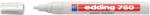 edding Marker permanent Edding 750 , cu vopsea, corp metalic, varf rotund, 2-2-4 mm, alb (ED7500)