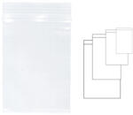Kangaro Pungi plastic cu fermoar pentru sigilare, 160 x 230 mm, 100 buc set, KANGARO - transparente (RD-341205)