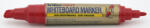 Artline Marker pentru tabla de scris ARTLINE 525T, doua capete - varf rotund 2.0mm tesit 5.0mm - rosu (EK-525T-RE)