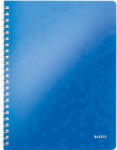Leitz Caiet de birou Leitz WOW, PP, A4, cu spira, dictando, albastru metalizat (SL020102)