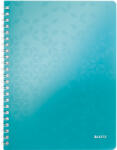 Leitz Caiet de birou Leitz WOW, PP, A4, cu spira, matematica, turcoaz metalizat (SL020208) - siscom-papetarie