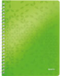 Leitz Caiet de birou Leitz WOW, PP, A4, cu spira, matematica, verde metalizat (SL020209)