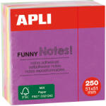 APLI Notite adezive, Apli, 51 x 51 mm, 250 file, 4 culori neon (AL011596)