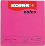 Kores Notite adezive, Kores, 75 x 75 mm, magenta, 100 file (KS879042) - siscom-papetarie