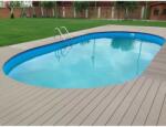 Waincris Piscina otel, set complet piscina ovala Caribi din otel galvanizat 800x416x150 cm cu liner Piscina