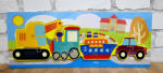  Puzzle incastru din lemn in relief VEHICULE IN SIR (101469)
