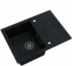 SINK Quality Mosogató Minőségi Titanite, konyhai gránit mosogató 680x495x215 mm + fekete szifon, fekete foltos-Brocade, SKQ-TIT. B. 1KKO. XB (SKQ-TIT.B.1KKO.XB)