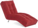 COTTA Bella nyugágy fotel, 68x164 cm, szövet, piros
