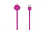 allocacoc 3az1-ben USB kábel pink (9003PK/USBC15) - aqua