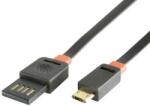 USE Home USBF 3 töltőkábel, 2 oldalú, fordítható, USB-A dugó, microUSB-B dugó, 3m, 2, 1A, adatkábel