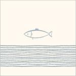 PPD Pure Fish of white papírszalvéta 33x33cm, 20db-os