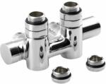 Sapho TWIN COMBI csatlakozókészlet radiátorhoz, középső bekötés, 50mm, króm (CP461S) (CP461S)