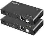 LogiLink HDMI bővítőkészlet LAN-on keresztül, KVM, 2x USB-A, 1080p, HDCP, IR, hurokkimenet (HD0057) - dellaprint