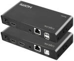 LogiLink HDMI bővítőkészlet LAN-on keresztül, KVM, 2x USB-A, 1080p, HDCP, IR, hurokkimenet (HD0057)