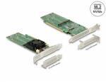 Delock PCI Express x16 Card - 4 x belső NVMe M. 2 M-kulcs - alacsony profilú formatényező (90078)