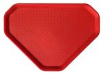  Önkiszolgáló tálca, háromszögletű, műanyag, éttermi, piros, 47, 5x34 cm (1605MUA017) - nyomtassingyen