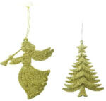  Karácsonyi Akasztó Angyal Karácsonyfa Arany Műanyag 14cm (DD53244) - jatekrt