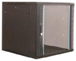 Xcab Cabinet metalic Xcab Xcab-9U80S. 9004 9U, Wall mount, 600 x 800, Glass door, Negru (Xcab-9U80S.9004)