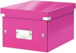 Leitz WOW Click & Store Tárolódoboz, laminált karton, részben újrahasznosított, összecsukható, tetővel, 22x16x28 cm, rózsaszín (LZ60430023)